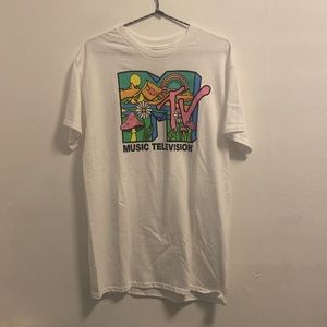 White MTV Mens T-shirt